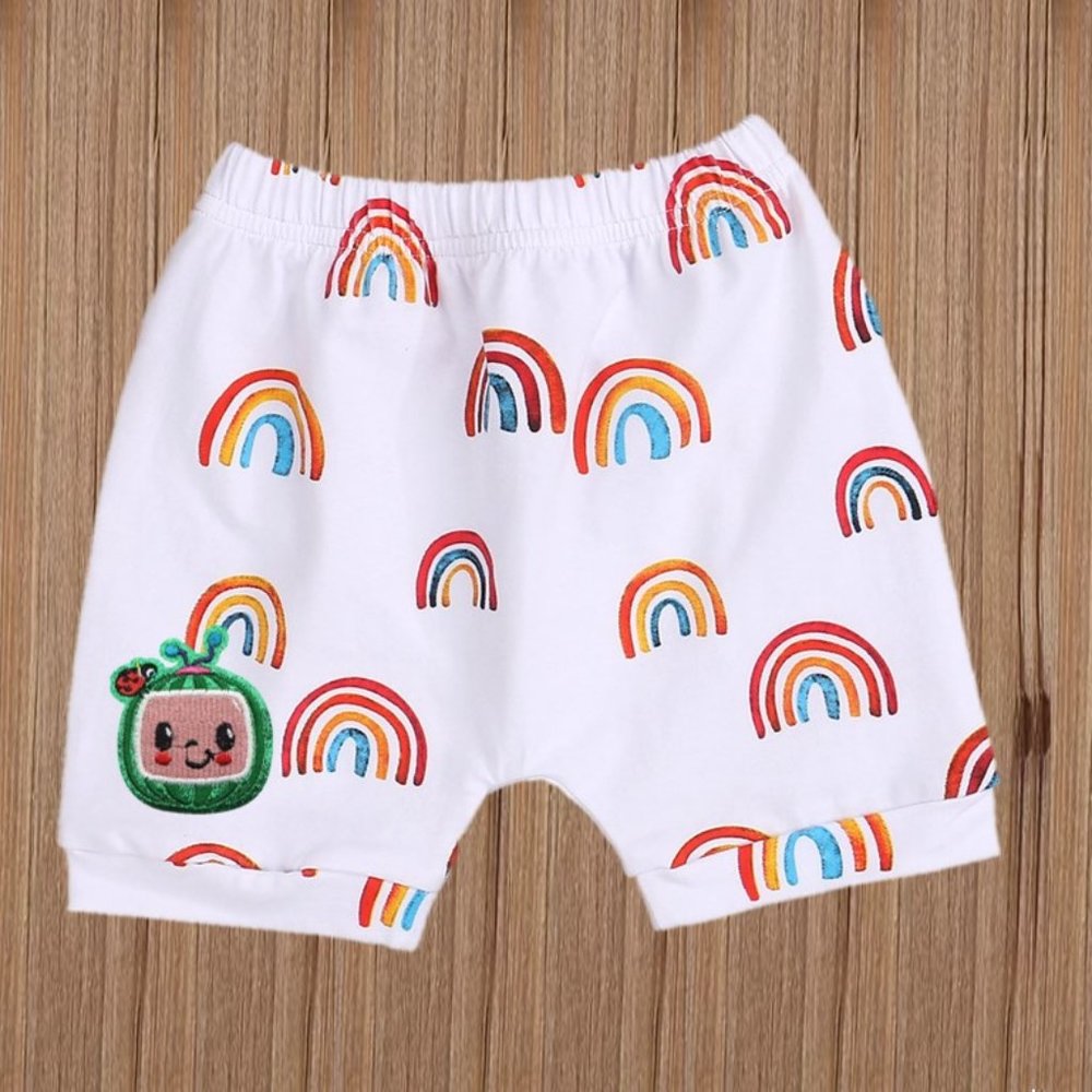 Cocomelon Short Pants Boy Girl Bottom outfit clothes birthday watermelon rainbow